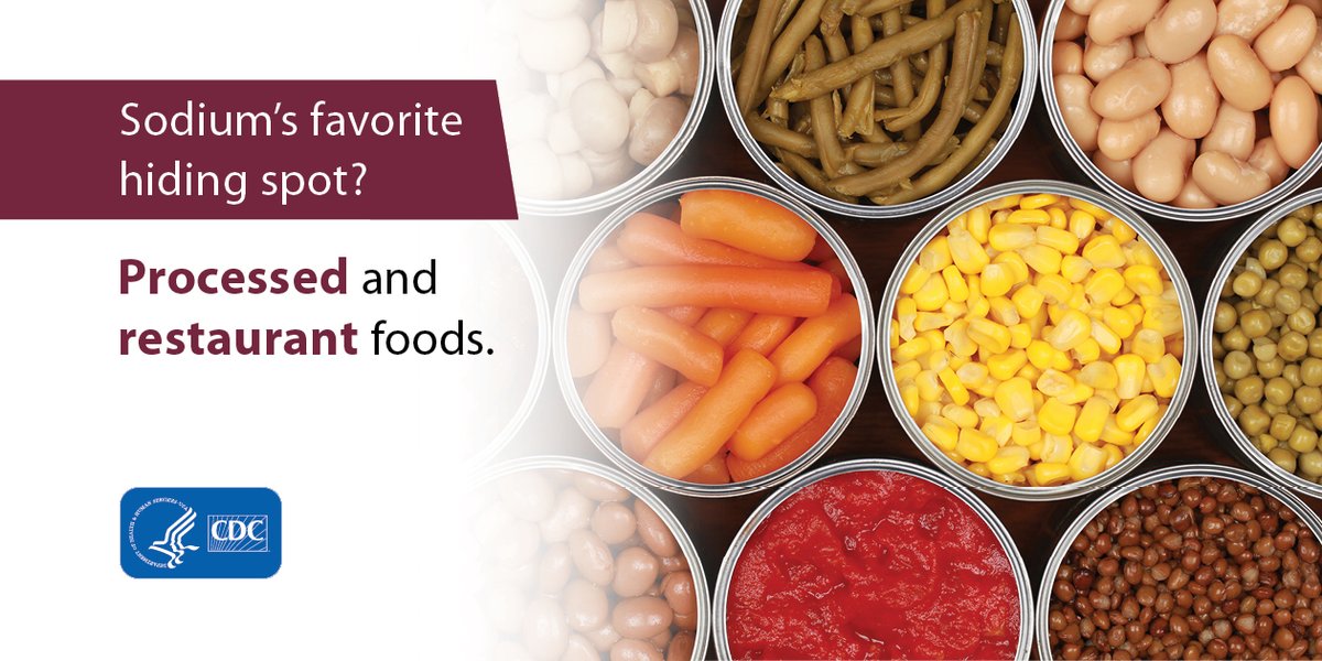 PATHhelps's tweet image. The majority of #sodium in our diets comes from packaged and restaurant foods. Get tips from @CDCHeart_Stroke to reduce sodium at home and on the go #NationalNutritionMonth