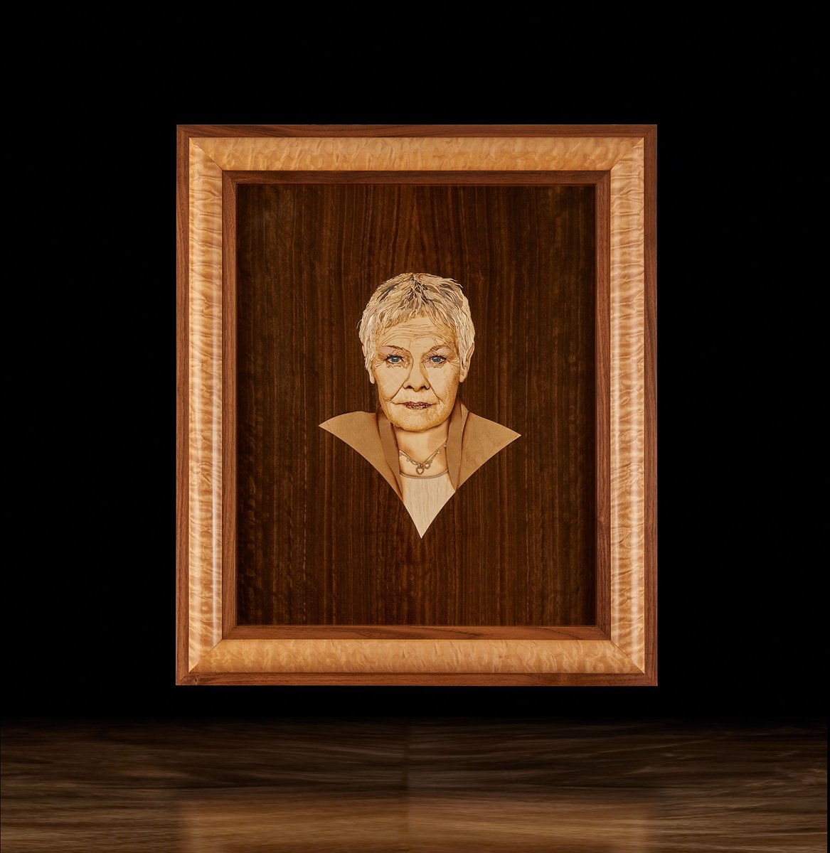Wheathills's tweet photo. If you fell in love with our Morgan Freeman #marquetry portrait, then you are in for a real treat with our latest object of art highlighting the beauty, character and charm of one of Britain's finest actors, Dame Judy Dench.

Take a closer look: https://t.co/Nui8SCU2yk https://t.co/pDijqN8eal