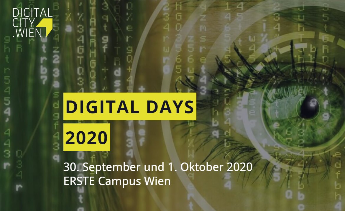 DigitalCityWien's tweet photo. Save the date! Digital Days 2020
30.09.-01.10.2020 | ERSTE Campus
Wir freuen uns auf euch!
Weitere Infos demnächst auf https://t.co/HlyvQT0sRn
#DIDAYS20 #DigitalCity #Wien https://t.co/YMMVUwu3jS