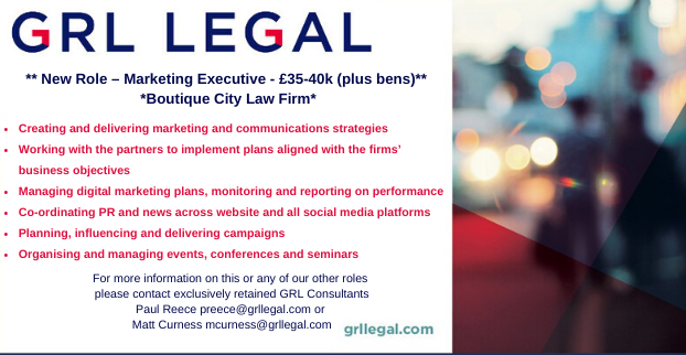 GRLLegal's tweet photo. **Marketing Executive - £35-40k**
Boutique City Law Firm
#grlrecruits #chambersroles #adminroles https://t.co/oYY8JxQwbE