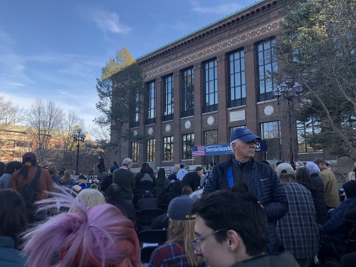yolanda_bdacy's tweet photo. Weekend at Bernie’s - End of Day 3. What a day! Educator canvass in Dearborn, encouraging voters in Ann Arbour at U of M, so inspired by @AOC’s rallying cry & the words of @RevJJackson: “We are not divided; we are disconnected.@!#BernieInMichigan #BernieForPresident #FeelTheBern https://t.co/NRFKhHZbf4