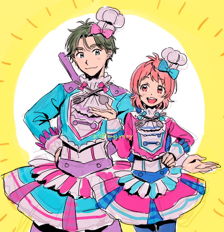 「ミナトくんとレオくんのデュオも見てみたいんだよなあ～～～!!!! 」|よりのイラスト