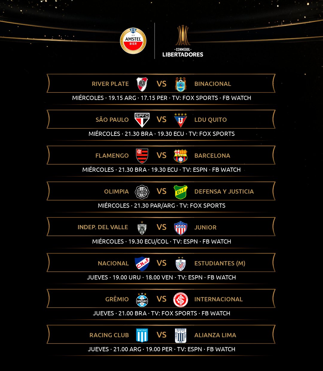 petrolero mientras pista CONMEBOL Libertadores on Twitter: "🙌🏆 ¡Semana de #Libertadores! Días,  horarios y TV de la segunda fecha de la Fase de Grupos. 📌 ¡Todo lo que hay  que saber! https://t.co/WaMFgZpF1w" / Twitter