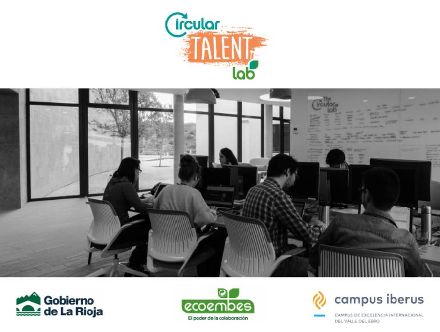 CampusIberus's tweet image. 📢 ¿Te interesa la #EconomiaCircular ♻️ ? 

6 meses #Prácticas en Logroño: #CircularTalentLab #DesignThinking #Reciclaje #Sostenibilidad. Apúntate!  @TheCircularLab @ecoembes @lariojaorg @CampusIberus @unizar @UNavarra @UdL_info @unirioja #GreenDeal 

bit.ly/2xqLFqZ