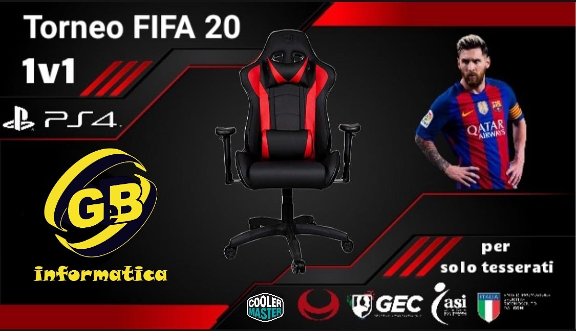 EMME_GAMING_'s tweet photo. Domani apriremo il gruppo #WhatsApp per chi si è già iscritto al #torneo di #Fifa20 1v1 #online su #Ps4 con in palio una #sedia da #gaming
Il 12 chiuderemo le iscrizioni, avete pochi giorni per iscrivervi.
Contattateci in dm per info o iscrizioni!!!
Sponsor by
#GeBInformatica https://t.co/hX8rme841f