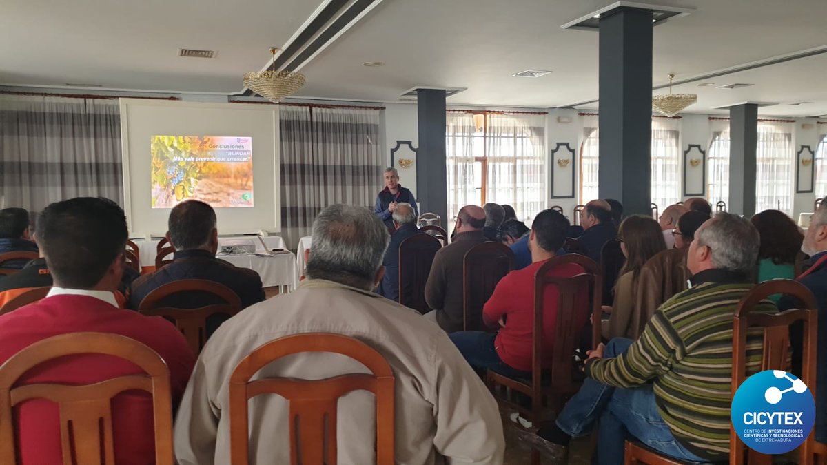 isagro_es's tweet photo. Hablando sobre nuestro #fungicida #Blindar con nuestros amigos de @CICYTEX en #extremadura. Un honor contar con la colaboración de investigadores de referencia como Laura Martin de @CICYTEX #ISAGRO #Blindar #Viñedo #proteccion https://t.co/R8zCDc3lcQ