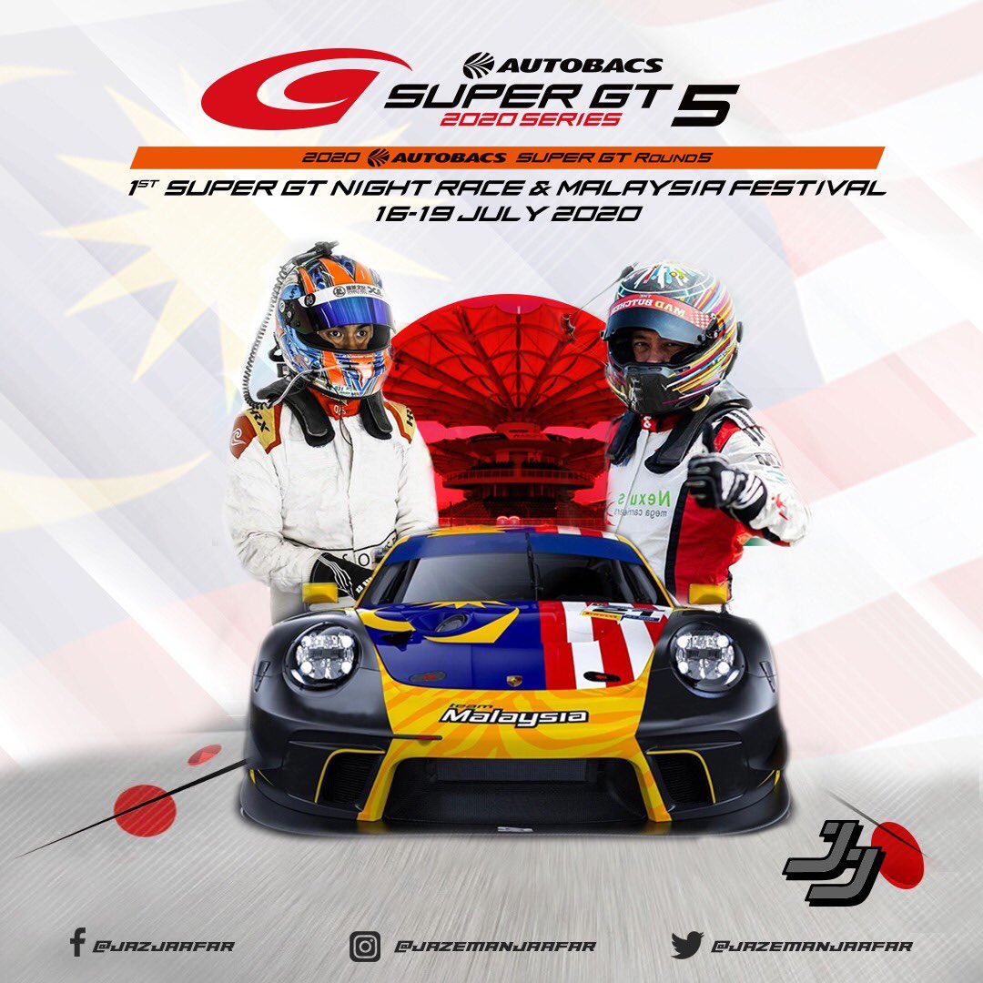 Pleased to announce my participation in the Super GT 5 @SuperGTMalaysia alongside Adrian D’Silva with @earlbambermotorsport . Time to fly the flag high! 🇲🇾