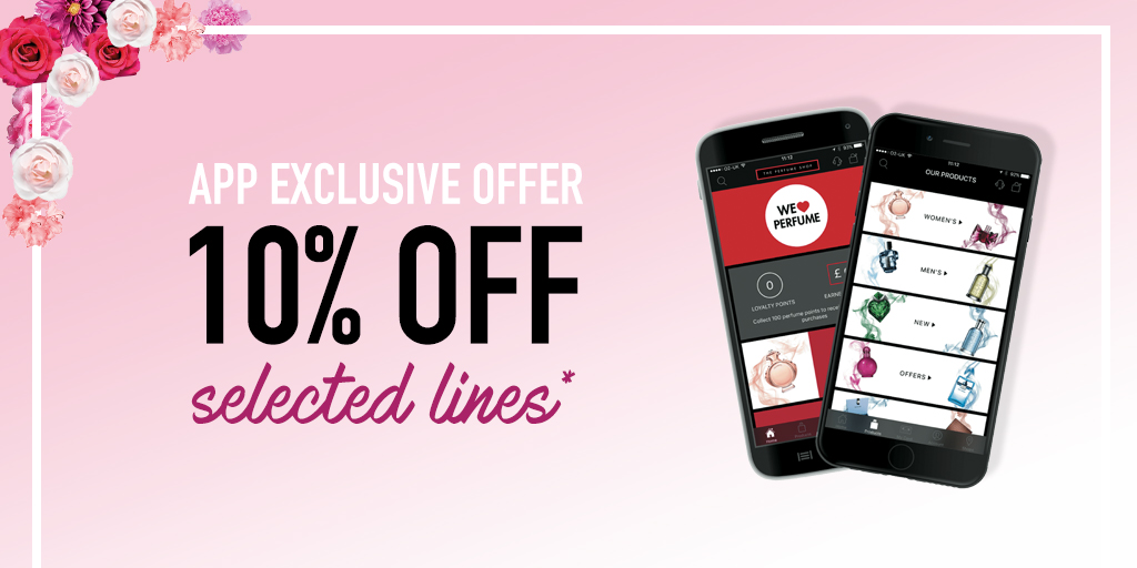 ThePerfumeShop's tweet image. Download our App to get 10% Off Selected Lines! 🤳😍

Discover more: ow.ly/p1jc50yCxrp
Offer ends 9am 23rd March. Selected lines only.  Full T&amp;amp;C's apply

#Perfume #Offer #App #AppDownload