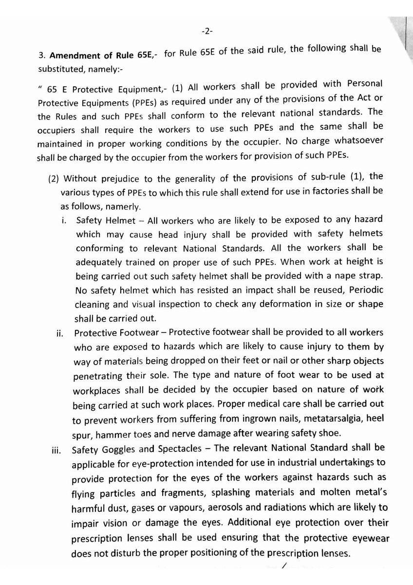 DFBISH1's tweet photo. Draft Rules - Karnataka Factories Amendment Rules 2020
Amendment for Rules 44, 65 and 134(1)
Stake holders may furnish objections/suggestions to State Government as stated in the Notification attached https://t.co/cSyLiTJ4og