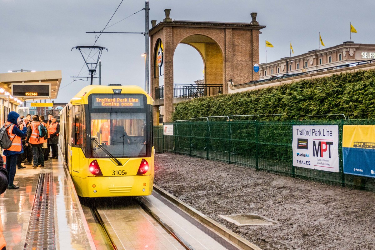 Been confirmed that <a href="/MCRMetrolink/">Manchester Metrolink 🚊</a> will begin running to  Trafford Park on the new route from March 22. This is even earlier than the planned April date, which was also earlier than planned.
