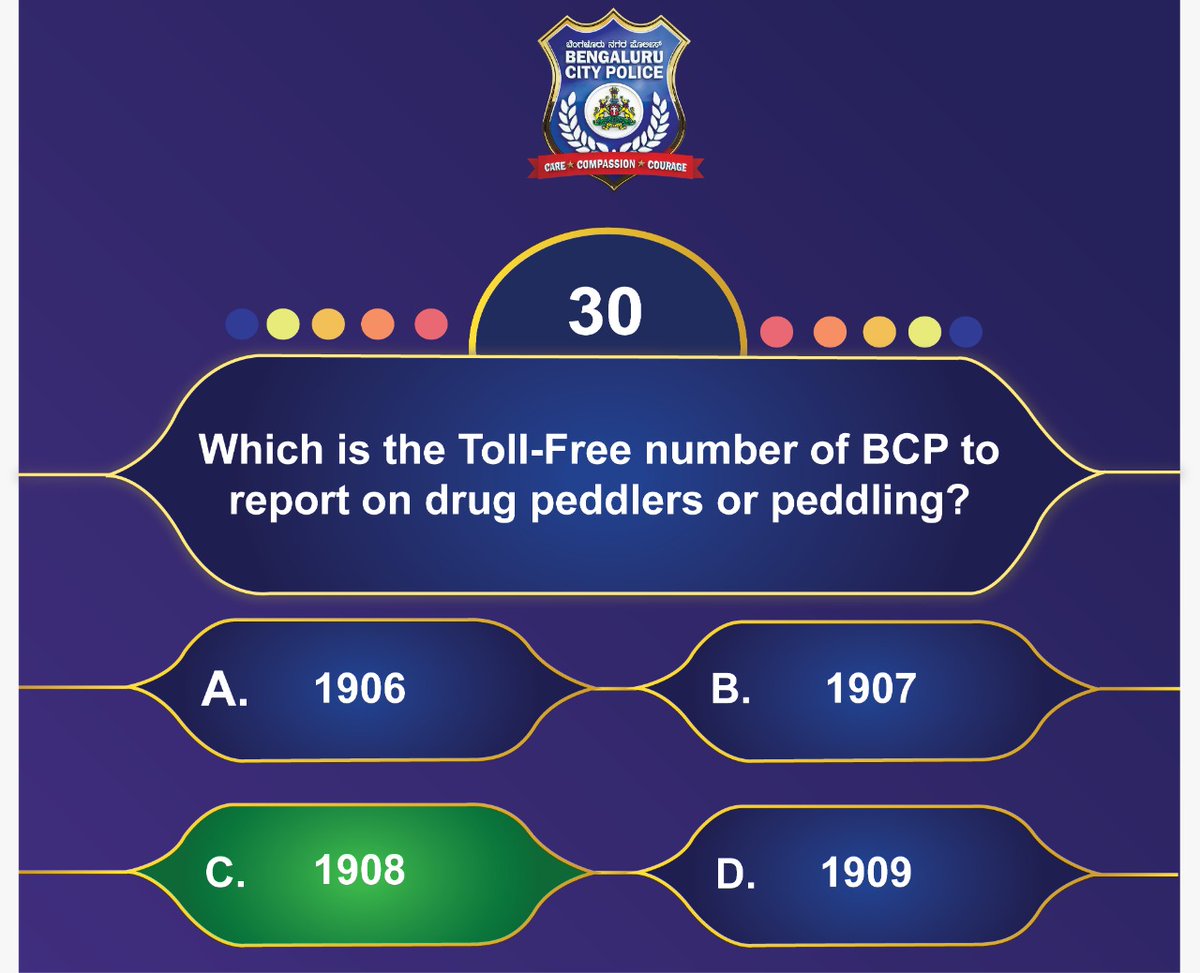 BlrCityPolice's tweet photo. Lock 'C' to supply Drug Dealers to BCP!

ಒಂದು ಒಂಭತ್ತು ಸೊನ್ನೆ ಎಂಟು!
ಡ್ರಗ್ ಪೆಡ್ಲರ್ಸ್ ನ ಜೈಲಿಗೆ ಅಟ್ಟು. https://t.co/XyJIB5QvSM
