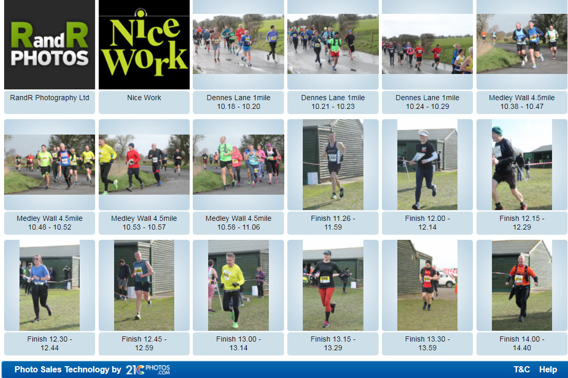 All of the photos from the Lydd 20 mile and half marathon put on by Nice Work are now up and available for number search and immediate download.

You can find them all at:
21cphotos.com/m_index.php?se…

<a href="/niceworkrun/">Nice Work</a>