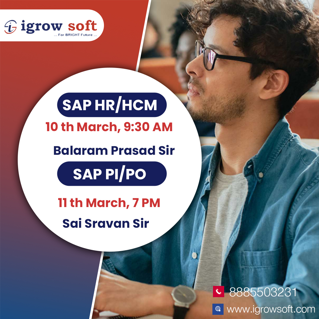 igrowsofthyd's tweet photo. Have you always wondered what happens at a training session in the best SAP institute? Well, come and experience it firsthand at Igrow Soft Solutions' free demo classes curated for every aspiring SAP professional. What are you waiting for?

☎ +91 8885503231 

#IgrowSoft #SAPHR https://t.co/aWu4zg8MCk
