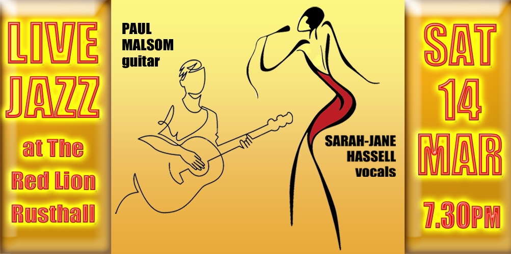 redlionjazz's tweet photo. Hear West End singer Sarah-Jane Hassell (Evita, Les Mis Miss Saigon) &amp; 'highly virtuosic' guitarist Paul Malsom - who's opened for stars like Georgie Fame &amp; 10CC - in the bar from 7.30pm Sat. Book for Thai food on 01892 527000 #jazz #kent #thaifood #livemusic
#royaltunbridgewells https://t.co/71Gy7GAuew