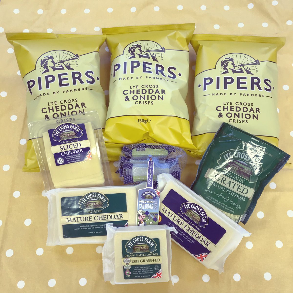 LyeCrossFarm's tweet image. Chance to win a fantastic prize –some of our favourite cheeses and 15 bags of crisps!
Retweet this post and mention @LyeCrossFarm and @Piperscrisps by 23rd March to enter
Visit Facebook and Twitter for additional entries!
For full T&amp;amp;Cs, please visit lyecrossfarm.co.uk/competition-ti…