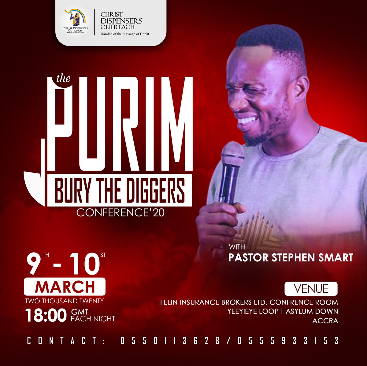 XtianEventsgh's tweet photo. The Purim Conference 20
#GHCE
#GODISNOTDEAD
#MarchEvents https://t.co/5VGe3C7A3y