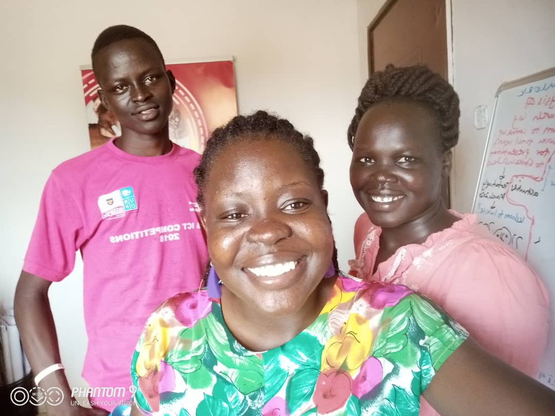 I am with my team members at <a href="/gogirlsictjuba/">GoGirls ICT Initiative</a> to go through our week. Periodically doing this has helped us learn from each other. This also gives opportunities to every woman in the team to exercise her leadership skills. 👯

- <a href="/YenkiYine/">Yine Yenki Nyika</a> 

#GenerationEquality #WomenofSouthSudan