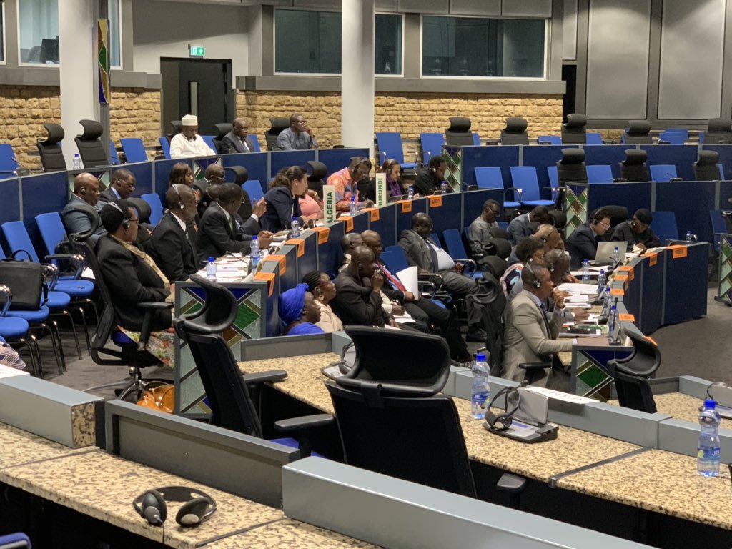 AfricaCDC's tweet photo. Happening Now! 
@AfricaCDC briefing on #COVID19 Global Epidemic to the @_AfricanUnion Peace and Security Council.
#AfricaPrepares #COVID19 #FactsNotFear https://t.co/KyNrIXr1Vq