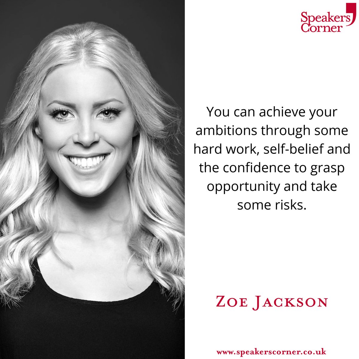 Passionate about creating affordable access to the arts and empowering young people to live their dreams, we turn to <a href="/ZoeJacksonLTD/">Zoe Jackson MBE</a> for some inspiring #MondayMotivation 🙌 🙌 🙌 

speakerscorner.co.uk/speaker/zoe-ja… events #eventprofs