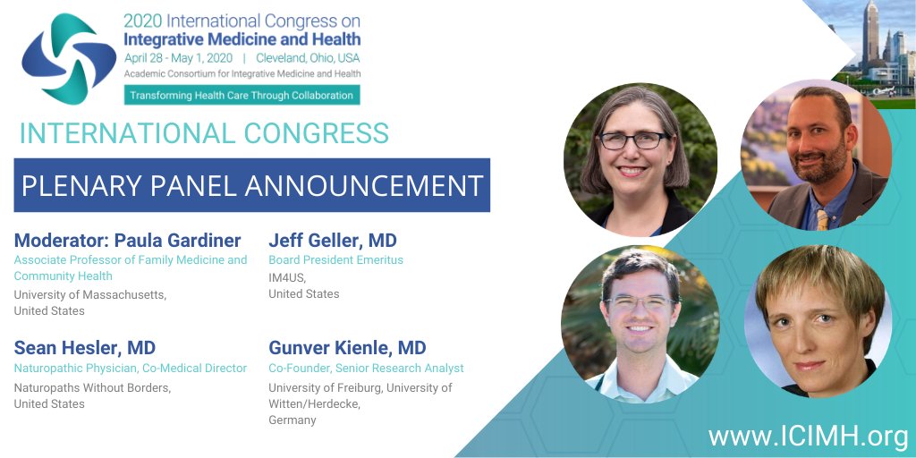 Announcing our sixth Plenary Session for the 2020 International Congress! A Panel on Integrative Medicine for the Medically Underserved will be presented by leaders in the community. Check out our other incredible speakers here: icimh.org/speakers
#IMCongress20