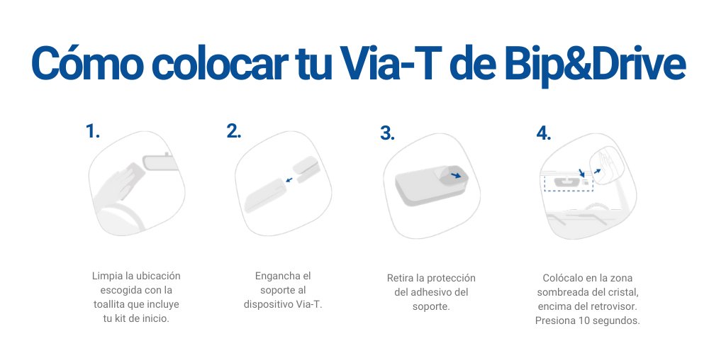 Bip&Drive on X: ¿Te ha llegado ya tu dispositivo Via-T? La forma y el  lugar donde colocarlo es muy importante para su correcto funcionamiento 🤔  #telepeaje Te contamos cómo: #viat #movilidad #peaje #