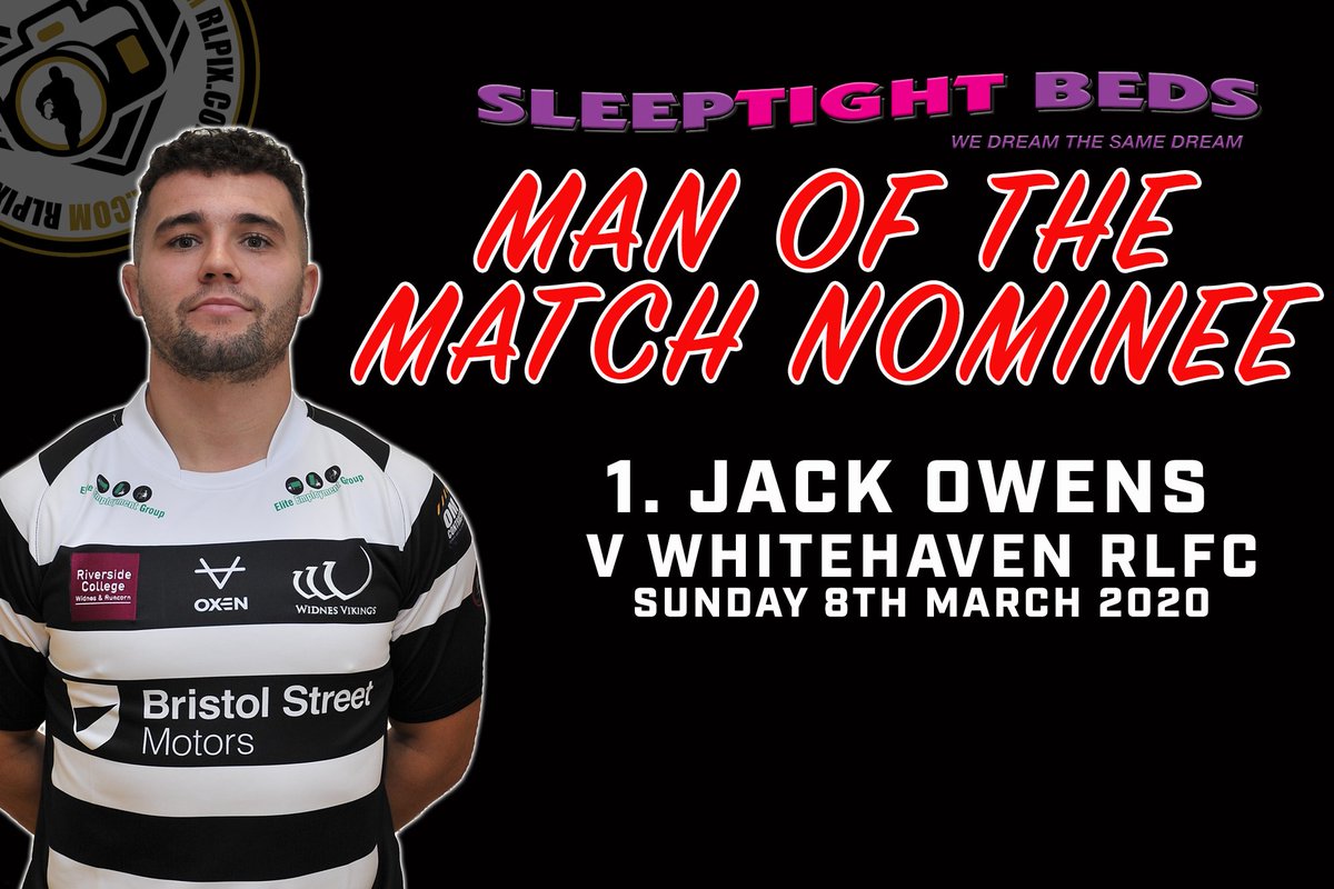 WidnesRL's tweet photo. 2️⃣ Our second @Sleeptight_Beds Man of the Match nominee from yesterday's victory is @JackOwens17!
To vote for Jack, RT this post.
#STBManOfTheMatch
#AClubLikeNoOther🖤 https://t.co/GHmhthOTvG