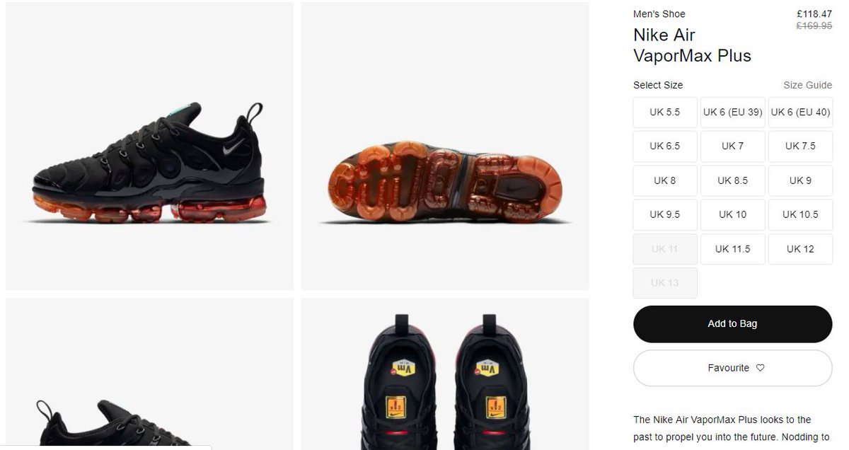nike air vapormax plus black magma