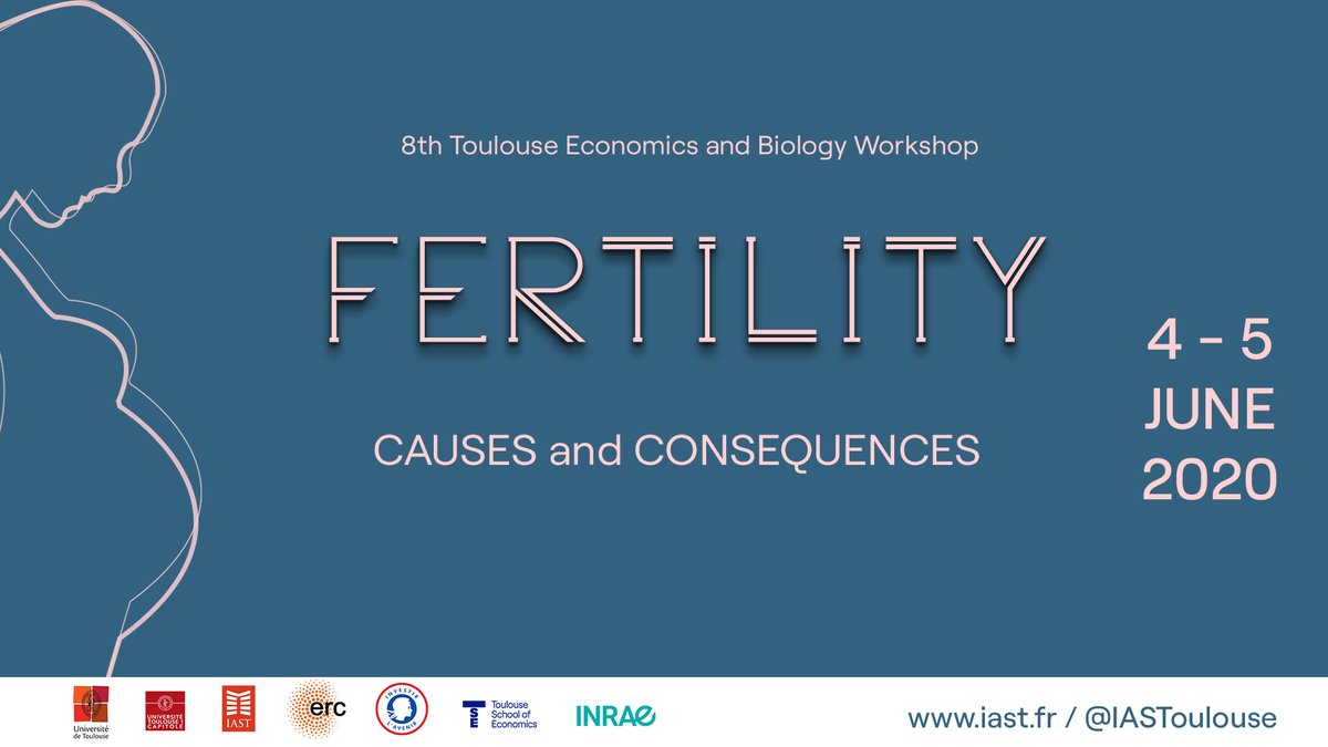 ⏲️Time to apply for⭐️8th #Economics & #Biology Workshop⭐️ 
🤰#Fertility: causes and consequences
📅Deadline👉31 March 
⏭️join us in June in #Toulouse in our new #TSEbuilding🏢

🖇️bit.ly/2VYopuG
#IASTevents