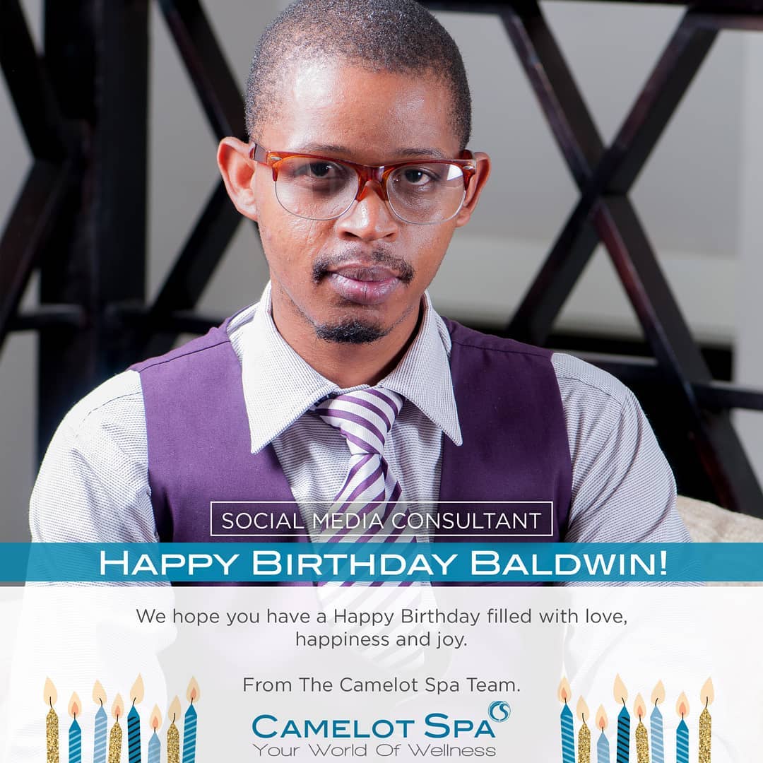 CamelotSpaGP's tweet photo. Please help us wish @BaldwinDimeku a happy birthday... #Birthday #TeamCamelotSpaGP #SocialMediaGuy #Happiness #Love #Joy🎂🎂🎂🎂🎂🎂🎂🎂🎂🍰🍰🥂 https://t.co/pxZm0VPv7p