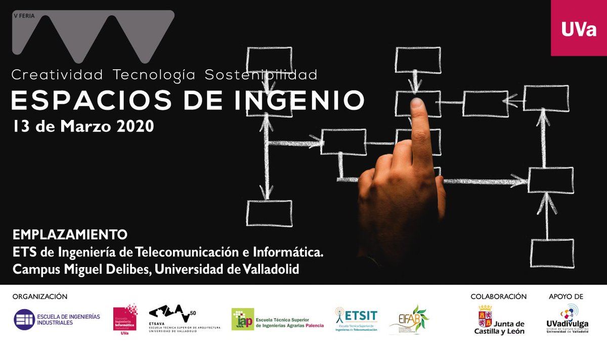 #EspaciosdeIngenio se presenta ante los medios de comuninación. El viernes 13, el campus Miguel Delibes recibe a más de medio millar de estudiantes de diez centros procedentes de cinco provincias de Castilla y León
eventos.uva.es/event_detail/4…