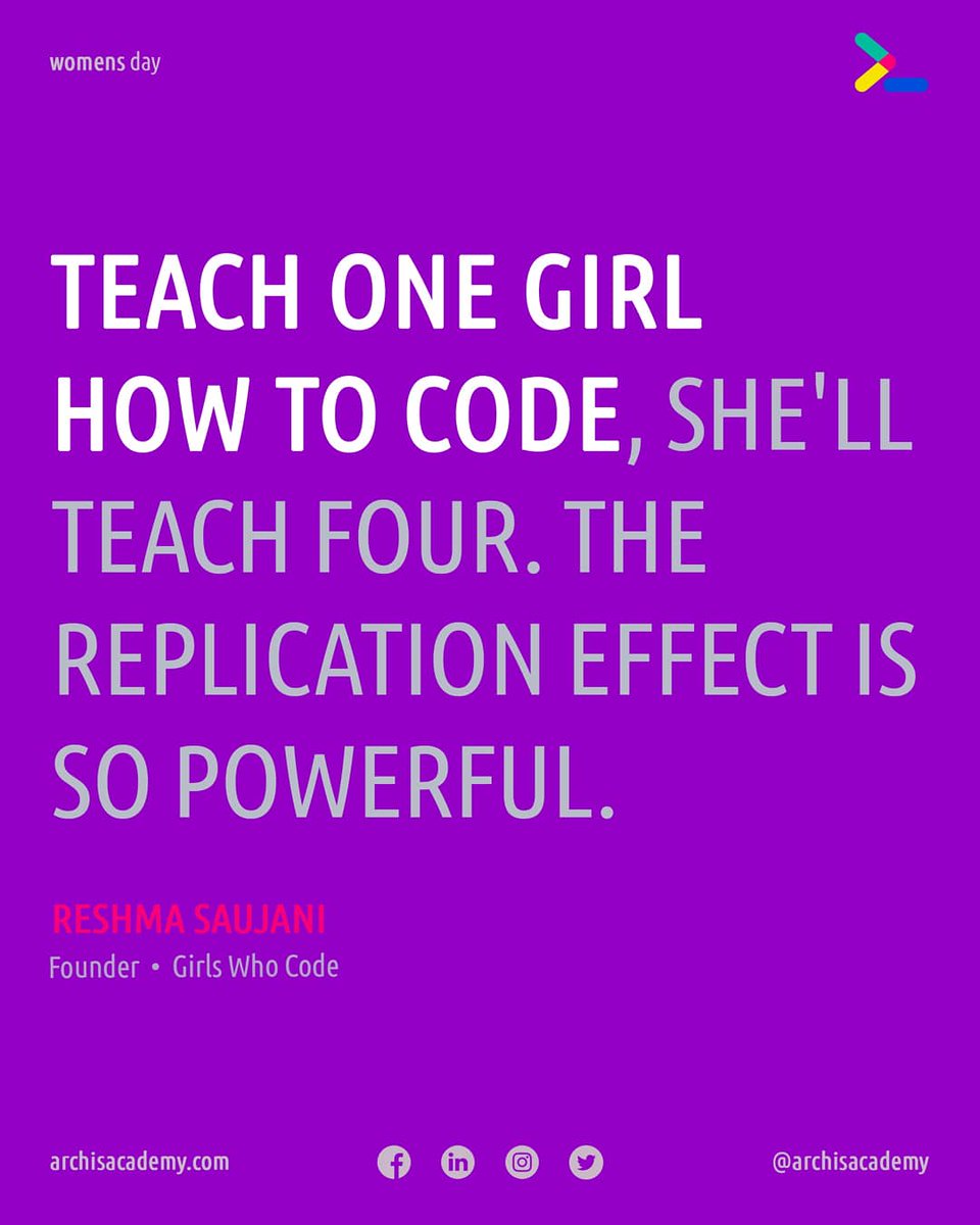archisacademy's tweet photo. #archisresearch
#archisacademy
#womensday
#womenempowerment
#womenwhocode
#girlwhocodes
#equality
#reshmasaujani
#softwarefollower
#machinelearning
#softwareselebgramurah
#softwaredev
#softwarehack
#softwareinstagram
#softwareengineer
#idsoftware
#angular
#devops https://t.co/ty2VBBOByX
