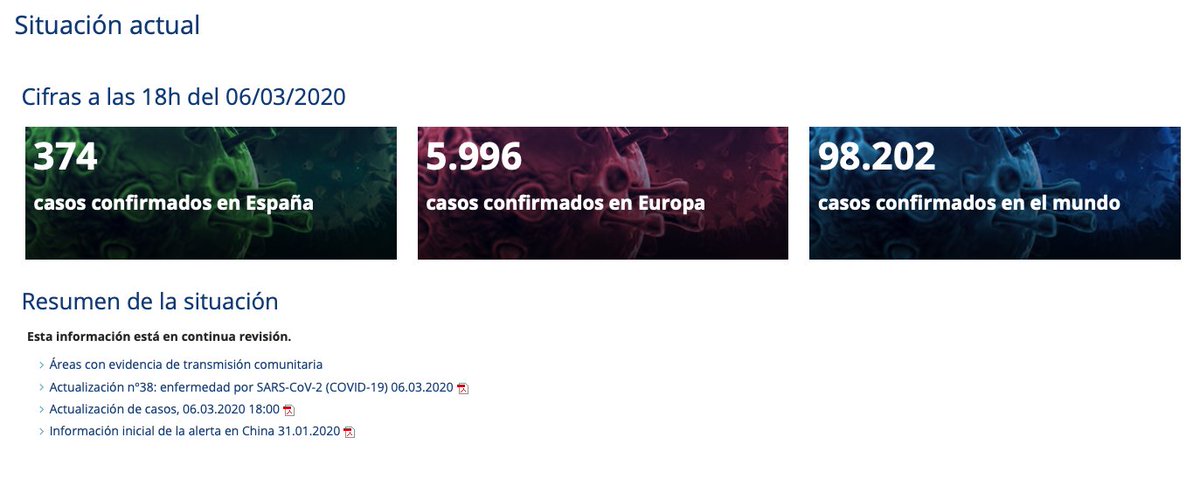 En estos tiempos de inmediatez en el consumo de información, y más con lo cambiante del tema, no se cómo el Ministerio de Sanidad 
<a href="/sanidadgob/">Ministerio de Sanidad</a>
 se permite dar información con más de 60 horas de retraso acerca del #COVID2019