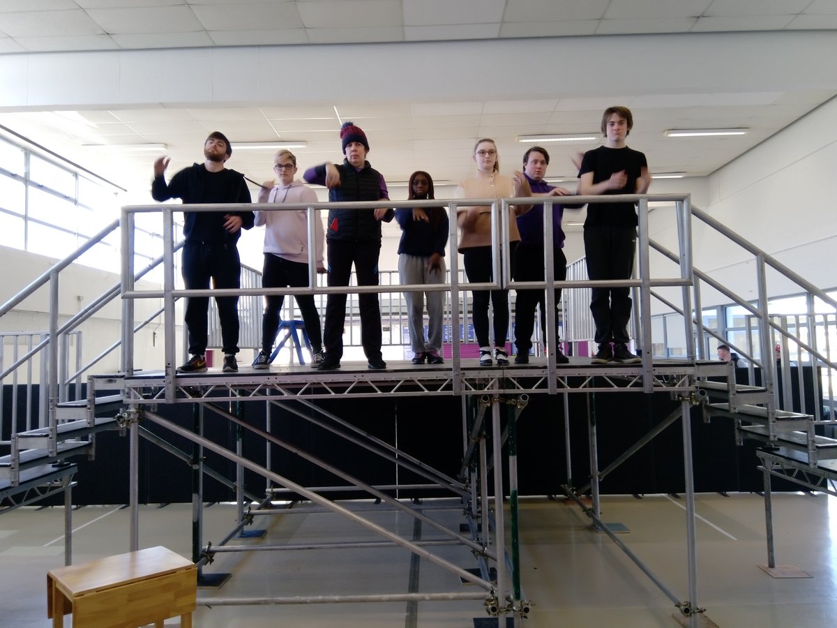 BrayInstituteFE's tweet photo. BIFE Performing Arts Students rehearsing for their upcoming play "The Ginger Ale Boy" on a new stage brought in especially for their production...
#performingarts #perormance #play #rehearsal #gingeraleboy #stage #production #bifecourses https://t.co/UpBHxcJs2J