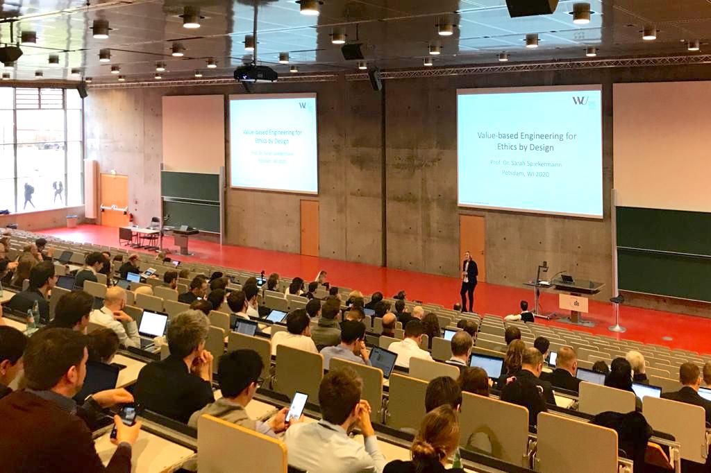 WI2020DE's tweet photo. First Keynote for today is on the topic of value-based system engineering for ethics by design.
Join our Livestream https://t.co/aKaWONC3wq and listen to @SpiekSarah #wi2020 https://t.co/VIlcgJef12