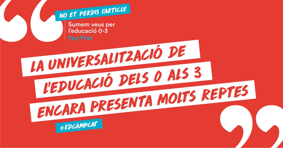 equitatorg's tweet photo. 📲 "La relació família-escola, l’acompanyament a infants amb necessitats educatives especials, el conflicte a l’aula... són alguns dels reptes que aborda l’etapa educativa dels 0 als 3 anys."
'Sumem veus per l'educació 0-3' #Edcamp03 #EdcampCat
https://t.co/IgwprG5H6X https://t.co/GbgL457onz