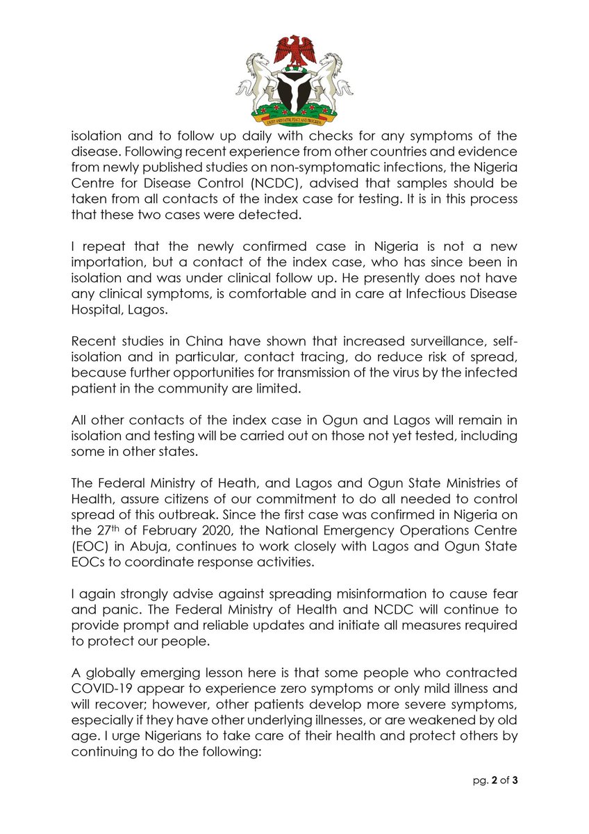 Dr. E. Osagie Ehanire MD, FWACS tweet media