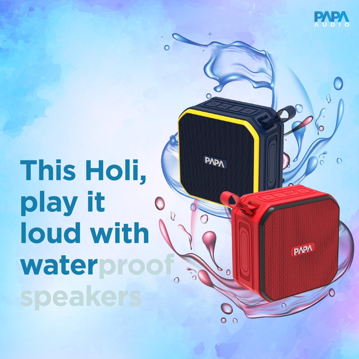 papabrandsinc's tweet photo. Celebrate this #Holi with a splash of music.
#PapaAudio #Holi2020 #HappyHoli #HappyHoli2020 #HoliFestival #HoliFestivalOfColours https://t.co/daqfrqJMDT