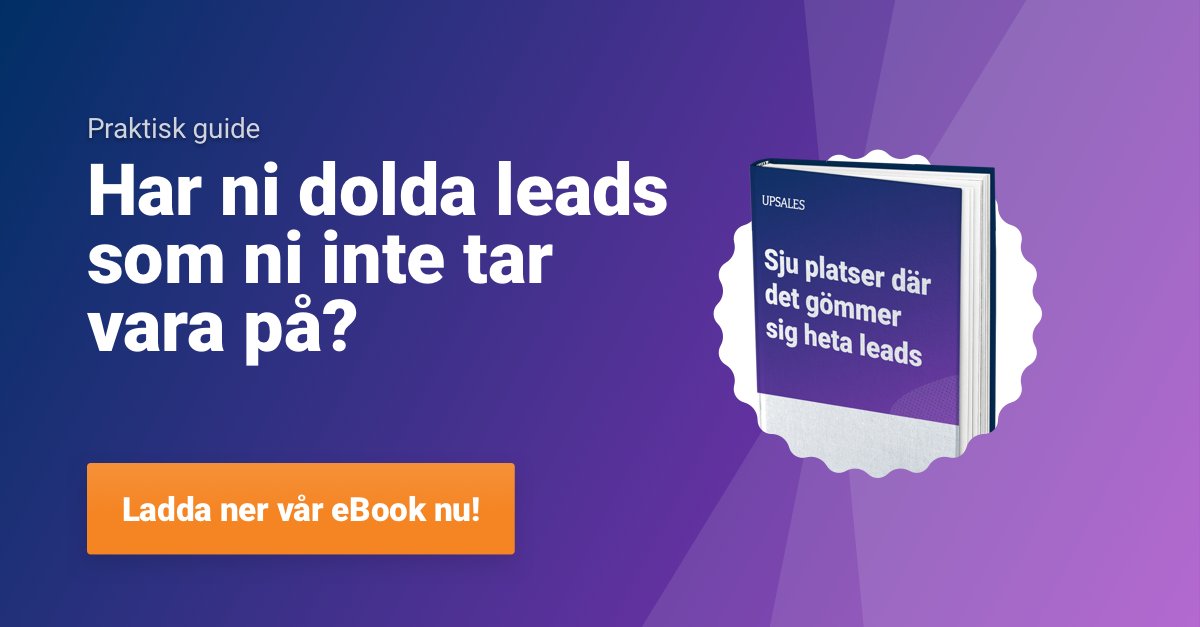 Många företag lyckas bra med att skapa nya leads. Vi har dock sett att de bolag som växer snabbast lägger även stor tonvikt på smart och effektiv prospektering. Vi har därför sammanställt våra 7 bästa tips för att hitta dolda leads.
Ladda ner här: buff.ly/2vbsIYw