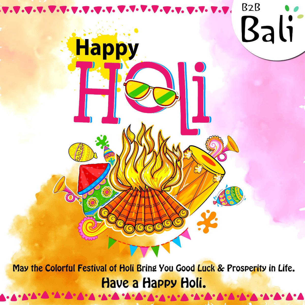 B2bBali's tweet photo. "Hope your life always remain dipped in hues and blues."

Happy Holi to All from Team B2B Bali.

#happyholi  #Thefestivalsofcolors  #holi  #india #festival #holifestival #love #colors #colours #color #holipowder  #festivalofcolors #b2bbali https://t.co/0S9k49XY16