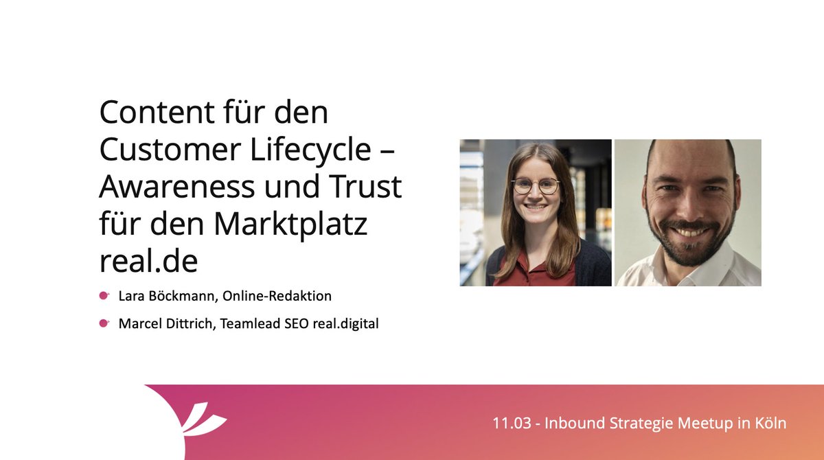 planinjade's tweet photo. Content für den Customer Lifecycle – Awareness und Trust für den Marktplatz https://t.co/GIycKD7pa8

📅 11.03 Inbound Strategie Meetup 🕰️18:30 

👉 https://t.co/9bJOtnly32 https://t.co/Fq2Kzt8623