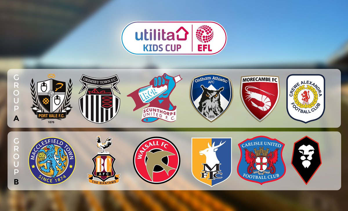 The draw has been complete ahead of Friday’s @UtilitaFootball’s EFL Kids Cup. 

@PVFCFoundation 
@GTFCSET 
@SUFCTrust 
@OfficialOACT
@mfccommunity 
@AlexSoccer1 

@mtfccst 
@bcafc_fitc 
@WFCCP 
@MTFCSTAGSFITC 
@CUFCCST 
@SalfordCityFC 

@EFLTrust #EFLKidsCup #KidsCup