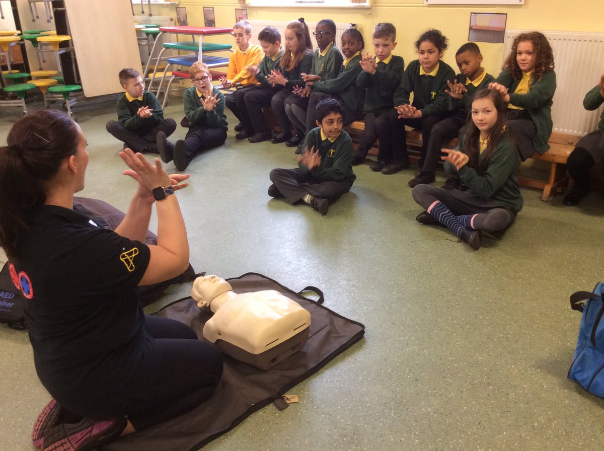 y5teresas's tweet photo. An incredible morning of learning all about First Aid and CPR with @KusabLtd #y5rocks #strcps #strcpscitizenship #strcpsbritiahvalues #strcpsscience #strcpspe https://t.co/oP35oTnngf