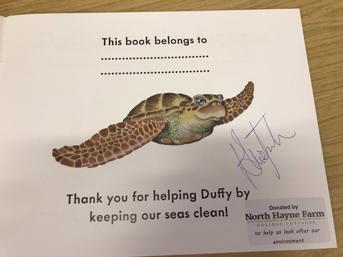 Duffy’s Lucky Escape donated by Plastic Free South Molton and signed by the author Elle Jackson! Thank you! <a href="/NorthHayne/">North Hayne Cottages</a> @PlasticFreeND