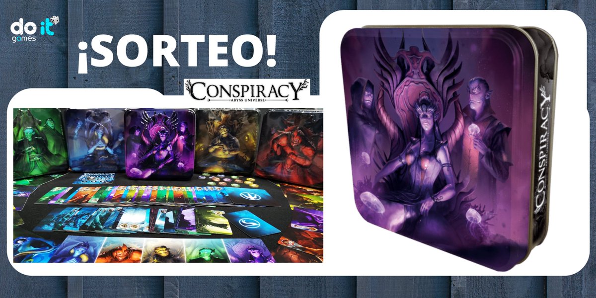 doitgames1's tweet photo. Nuevo #SORTEO para celebrar que pronto llegará CONSPIRACY 🎉 

➡️Síguenos @doitgames1 
➡️Haz RT
➡️Menciona a 2 amigos en tu RT
➡️¿Que color de caja prefieres? hay 5

El 16 de marzo anunciaremos ganador. Envío solo a España.
¡Mucha suerte! 🍀

#juegosdemesa #juegodemesa #juegos https://t.co/QRbUCWjg8u