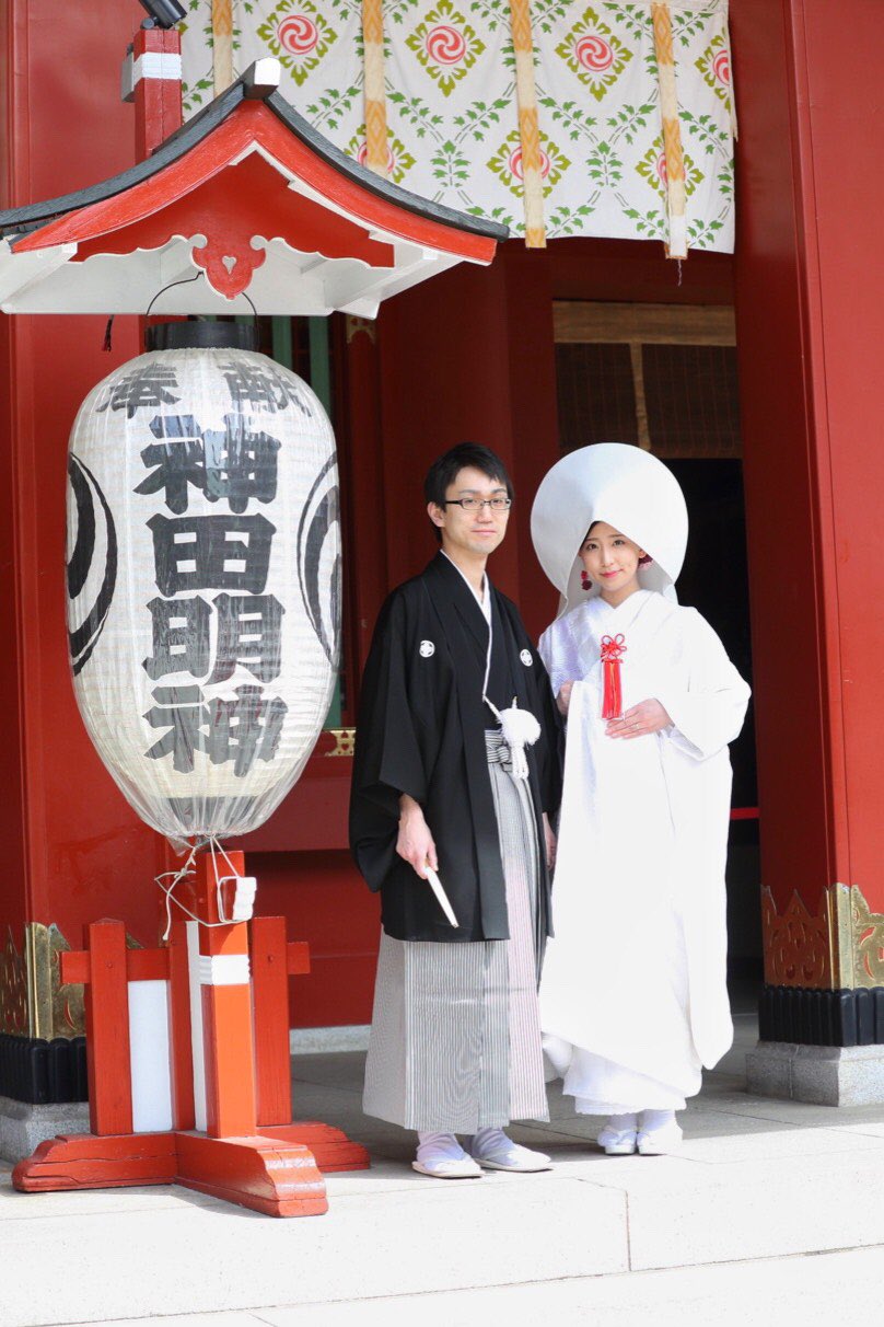 かずのこ Kazunoko 今日 神田明神にて結婚式をしました 親族のみで行いましたが 緊張した 夫婦二人三脚でこれからも頑張るぞ ムオォォォォ T Co Qkjw3v73jz Twitter