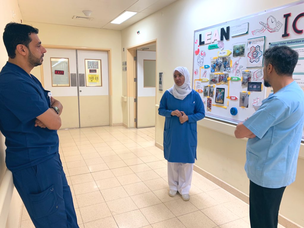 SaidMughairy's tweet photo. Today’s Departmental GEMBA walk at ICU
Well done Team ... Thank you.🙏@Abdulla39916623
@Khoula_Hospital @OmaniMOH #مستشفي_خولة #Lean #lean_thinking https://t.co/gVun2yTPOc