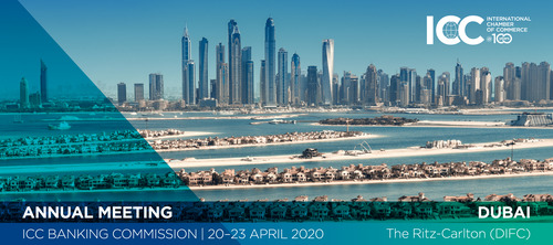 The <a href="/ICCBanking/">ICC Banking Commission</a> flagship annual #BCMeeting will be on 20-23 April in #Dubai! Join more than 400 delegates from over 65 countries to discuss moving #FinancialInvestment to a sustainable trajectory. Register today! ow.ly/sbMd50wAOCe