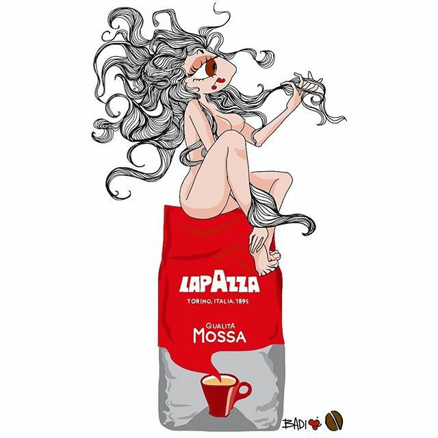 badi_official's tweet photo. LAPAZZA.
Badi.
.
. -c’è agitazione-
.
.
L’unica cosa che mi aiuta ad esorcizzare ogni sorta di paura e che si fa in totale relax, stando in silenzio con la propria anima, è creare, disegnare.
Badi.
.
#badiofficial 
#badiofficialart 
#lavazza #coffee #art… https://t.co/D5bj8ozDhI https://t.co/43qA1E7M9Z