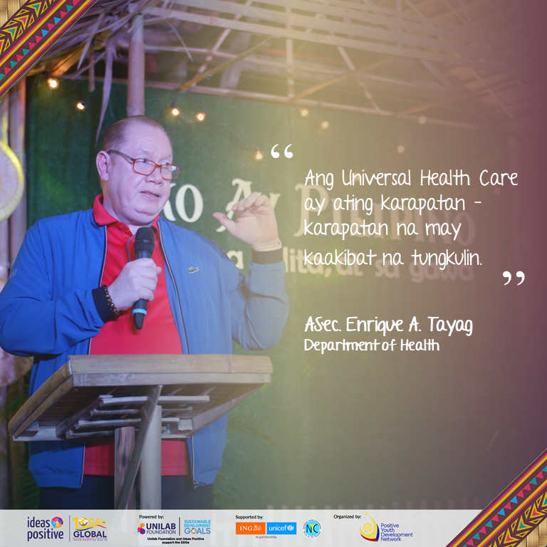 ideaspositive's tweet photo. Sa nakaraang Boot Camp, tinalakay ni Dr. Eric Tayag ang Universal Health Care Law at ang mga kalakip na serbisyo nito. Idiniin niya rin na ang bawat mamamayan ay may karampatang ambag upang maisakatuparan ang kalusugang panglahat.
#IdeasPositiveRun10 #healthierPH #NgayonNa https://t.co/U4TKtykWpz