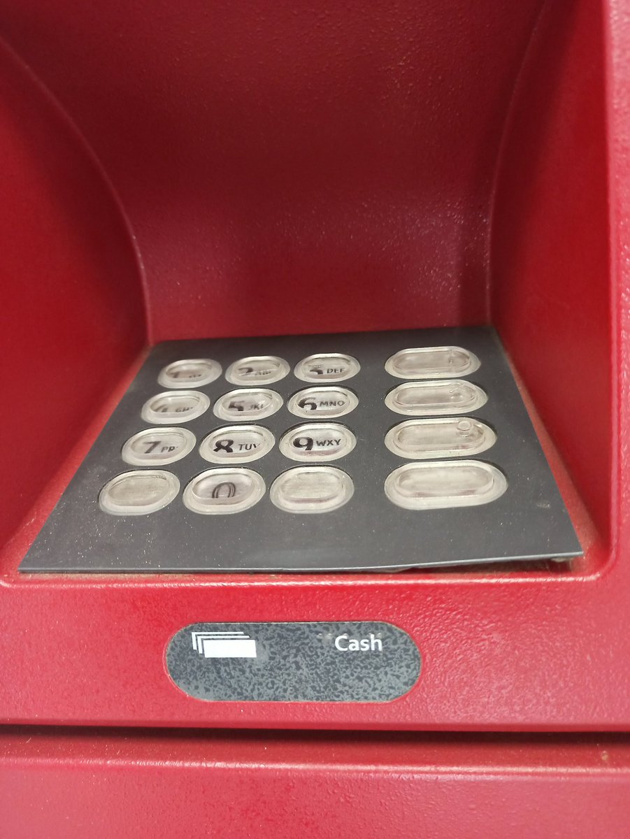CoolChakku's tweet photo. Yesterday while withdrawing money from an ICICI ATM found something suspicious, the key pad of the ATM machine has a plastic cover above the metal num pad which I haven't seen at any of the ATMs previously. Is it something installed by the Bank?? #icicibank https://t.co/7GBLqKEZWD